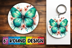 Joyful Ornaments Round Style PNG, Butterfly Product Image 1