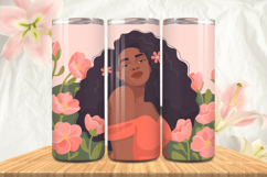 Black Girl Magic Black Woman Positive mind 20oz Tumbler wrap Product Image 1