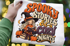 Spooky Stories & Cozy Nights PNG, Halloween Book Lover Product Image 3