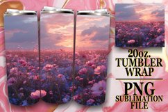Radiant Spring Floral Tumbler Sublimation Wrap Product Image 1