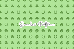 Minimalist Horseshoe Clover Pattern - Leprechaun &amp; Clovers Product Image 1