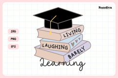 Funny Student Life Saying SVG | Barely Learning Product Image 4