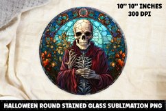 Halloween Stained Glass Sublimation PNG | Skull | Ghost Product Image 1