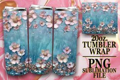 Sparkling Leopard Pattern Tumbler Graphic: Sublimation - 20o Product Image 1