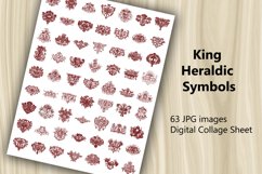 Digital Collage Sheet - King Heraldic Symbols Product Image 1