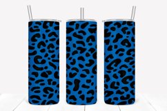 Water Blue Leopard Pattern 20oz Skinny Tumbler Sublimation Product Image 1