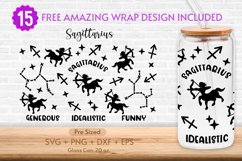 20oz Sagittarius Libbey Glass Can Svg, Zodiac, Horoscope Sig Product Image 1