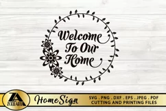 HOME SIGN SVG PNG EPS DXF Welcome Home SVG Farmhouse SVG Product Image 2