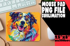 Artful Dog Mouse Pad Sublimation Pattern PNG Product Image 1
