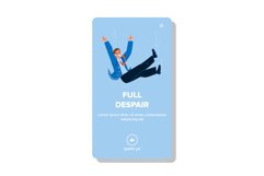 Full Despair Feeling Young Businessman Vector Product Image 1