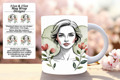 Charming 11oz Mug Wrap Png Artwork , Beauty Woman Product Image 1