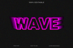 Wave 3D Text Effect - Neon &amp; Synthwave Style Product Image 1