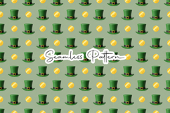 Leprechaun Hat and Gold Coin Pattern - Leprechaun &amp; Clovers Product Image 1