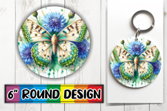 Cozy Circle Designs for Cars PNG, Butterfly Product Image 1