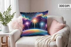Happy New Year PNG Pillow, Festive New Year's Eve 2026 PNG Product Image 1