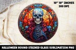 Halloween Stained Glass Sublimation PNG | Skull | Ghost Product Image 1