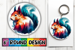 Enchanted Circle Keychain PNG, Animals Art Product Image 1