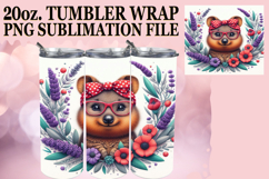 Radiant Memories 20oz tumbler wrap, Cute Animals Product Image 1