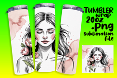RADIANT PNG Tumbler Design 20oz , Beauty Woman Product Image 1