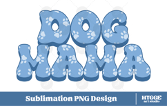 American Dog Mama 4th of July USA Paw DTF Sublimation PNG Product Image 1