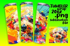 Stylish Colorful Dog Tumbler Wrap 20oz Art Product Image 1