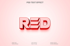 Bold Red 3D Text Effect Photoshop PSD Template Product Image 1
