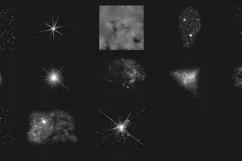 200 STARS MOON TRANSPARENT PNG FILES, PHOTOSHOP OVERLAYS Product Image 16