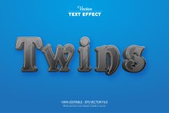 Silver text effect, editable grey text style Product Image 1
