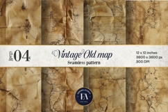 Vintage World Maps Pattern, Junk journal papers Product Image 1