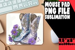 Blossoming Flowered Mousepad Sublimation PNG Product Image 1
