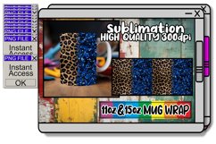 Vibrant Glitter &amp; Floral Mug Wraps 15oz 11oz Product Image 1