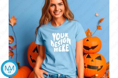 Sky women Tshirt Mockup, Halloween tshirt mockup Product Image 1