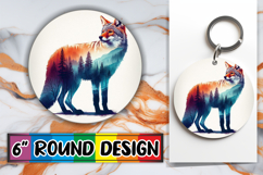 Timeless Circle Car Coasters PNG, Animals Art Product Image 1