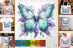RADIANT TOTE BAG Designs PNG, Butterfly Product Image 1