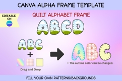 Quilt Alphabet Frame - Canva Product Image 1