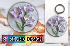 3D Floral Paradise: Circle Design PNG Sublimation Product Image 1