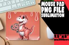 Joyful Mouse Pad Sublimation Magic, Cute Dino Product Image 1