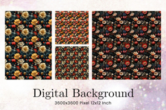 Flower Pattern Background Wallpaper Digital Paper_177 Product Image 1