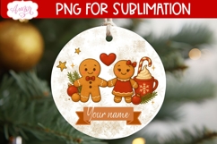 Custom Christmas ornament PNG, Gingerbread man ornament png Product Image 2