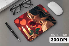 Afro Girl / Woman braided hair Mouse Pad, Black Queen PNG Product Image 1