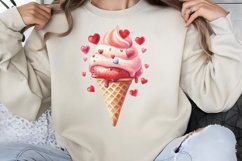 Cute Watercolor Valentines Day Clipart PNG Product Image 1