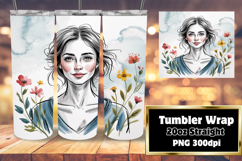 FRESH PNG for 20oz Tumbler Design , Beauty Woman Product Image 1
