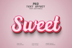PSD 3d Sweet text effect style Product Image 1
