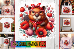 RADIANT TSHIRT Sublimation PNG, Cute Animals Product Image 1