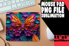 Colorful Spring Flutter Sublimation Mouse Pad - 3D Product Image 1