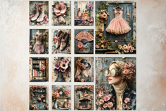 Shabby Chic Romantic Paris Digital Paper Crafting Collection Product Image 11