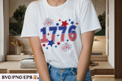 Retro 4th of July 1776 PNG SVG T-shirt Design Product Image 2