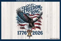 America 250 Anniversary 1776-2026 USA Patriotic Png Product Image 1