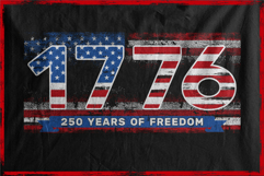 Illustration American Flag - 1776 250 Years Of Freedom Product Image 2