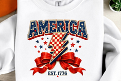 1776 America png, 4th of july Coquette Bow Png Product Image 1